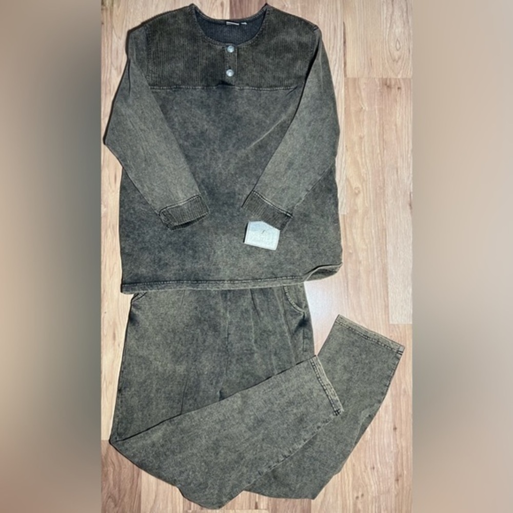 Focus Fashion Brown Rustic Cotton Women’s Top and Bottom Set Style CL-270